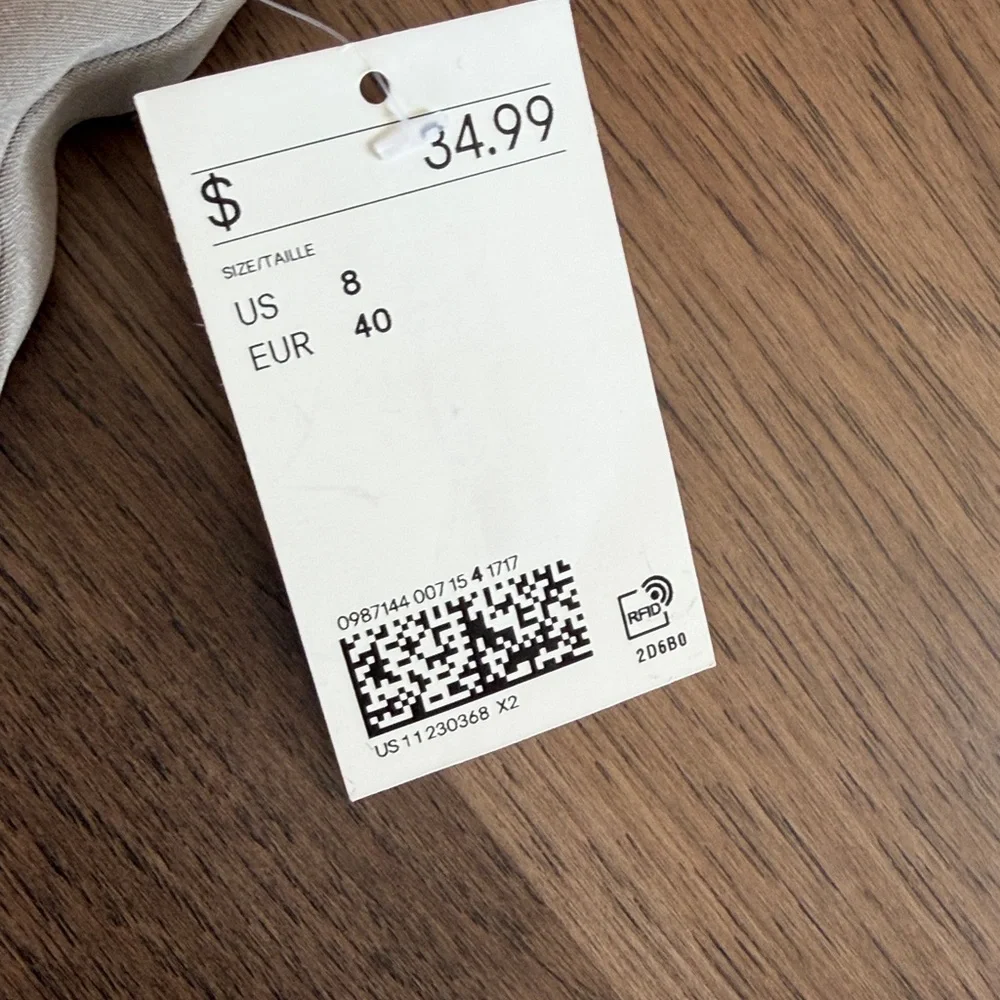 H&M Women's 8 Dk Taupe Wide Leg Dress Pants